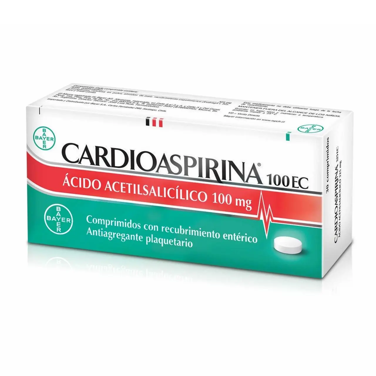 Cardioaspirina 100 EC Ácido Acetilsalicílico 100 mg 50 comprimidos DESCUENTO
