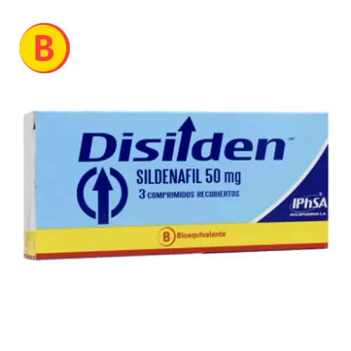 Disilden Sildenafil 100mg x 3 comprimidos Interpharma DESCUENTO por caja arrugada
