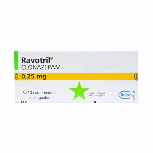 RAVOTRIL COMPRIMIDOS SUBLINGUALES 0,25 mg (CLONAZEPAM)