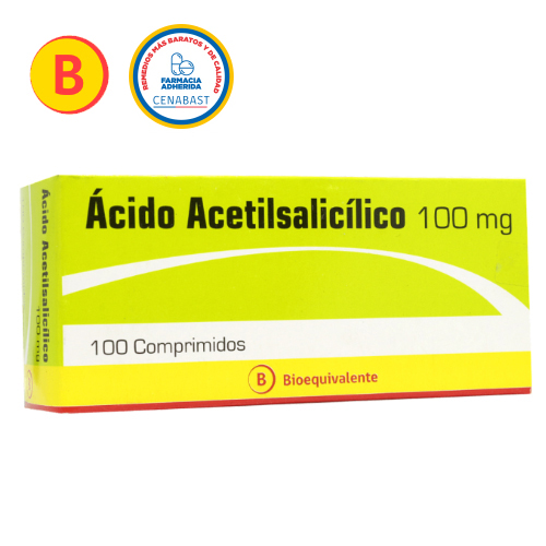 ÁCIDO ACETILSALICÍLICO COMPRIMIDOS MASTICABLES 100 mg