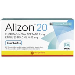 ALIZON 20 COMPRIMIDOS RECUBIERTOS
