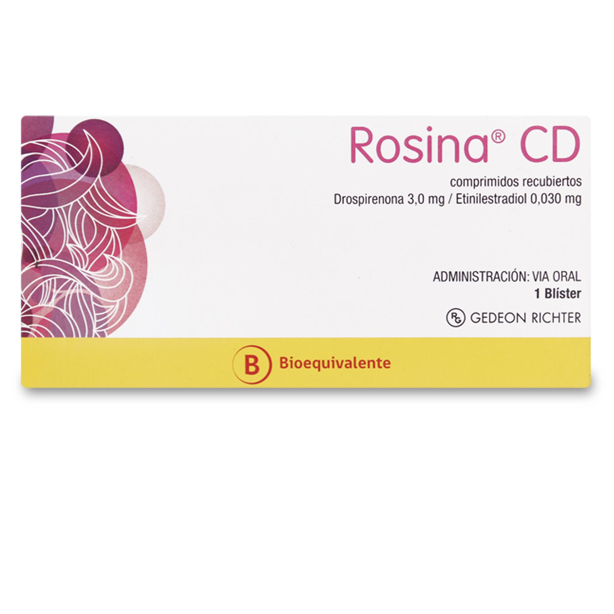 Rosina CD Drospirenona 3 mg Etinilestradiol 0,030 mg 28 Comprimidos Recubiertos