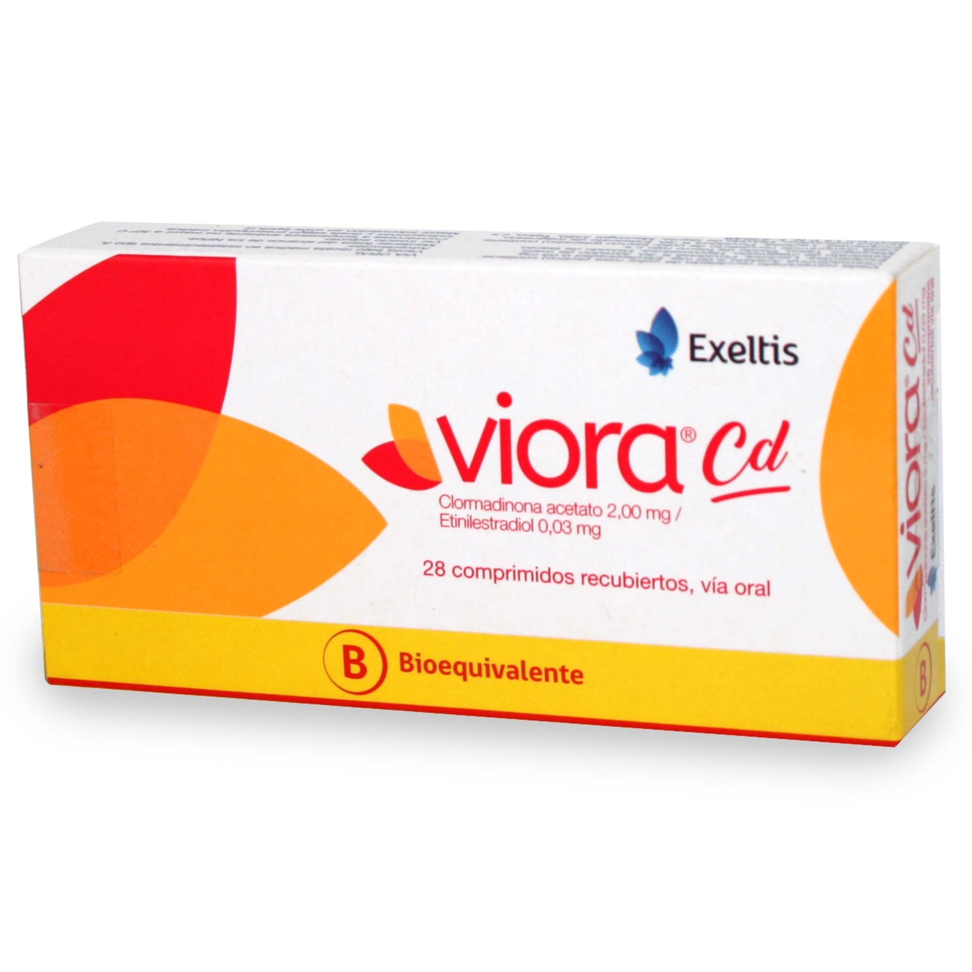 Viora CD Clormadinona Acetato 2 mg / Etinilestradiol 0,03 mg 28 comprimidos Recubiertos