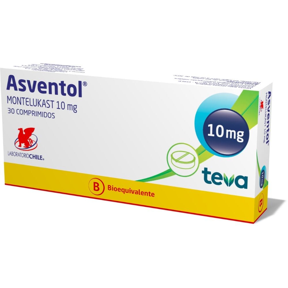 Asventol Montelukast 10 mg 30 Comprimidos Recubiertos