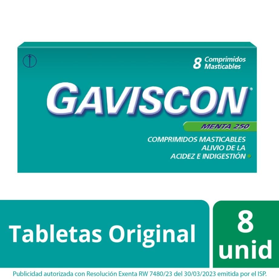 Gaviscon Antiácido y Reflujo Tabletas Original x8