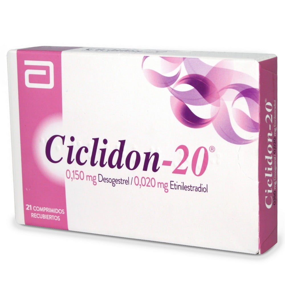 Ciclidon-20 Desogestrel 0,15 mg Etinilestradiol 0,02 mg 21 Comprimidos Recubiertos