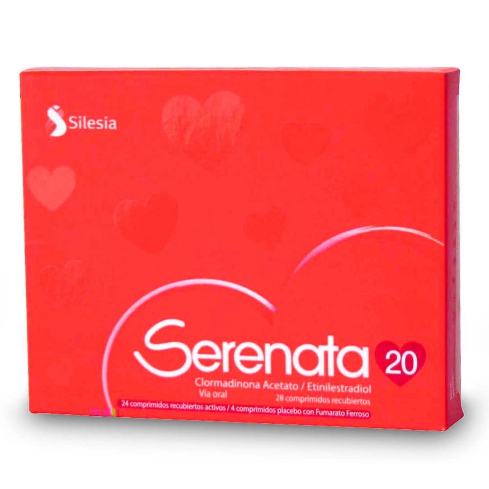 Serenata-20 Clormadinona Acetato 2 mg 28 Comprimidos Recubiertos