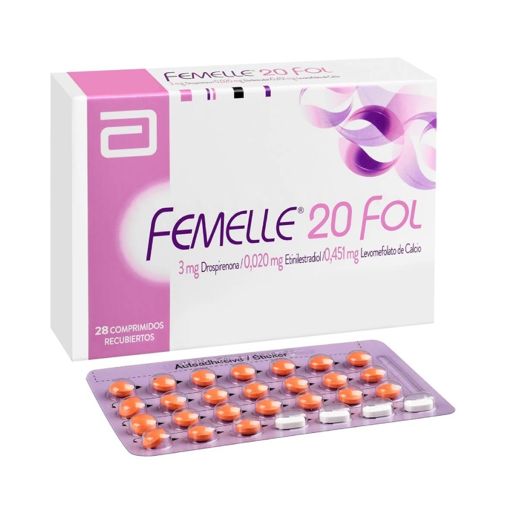 Femelle 20 Fol Drospirenona 3 mg Etinilestradiol 0,020 mg 28 Comprimidos Recubiertos
