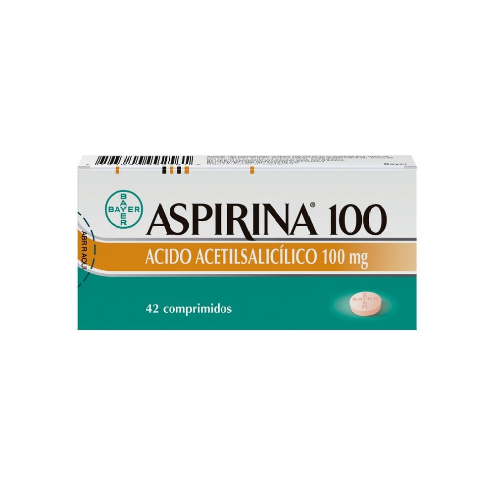 Aspirina Acido Acetilsalicilico 100 mg 42 Comprimidos