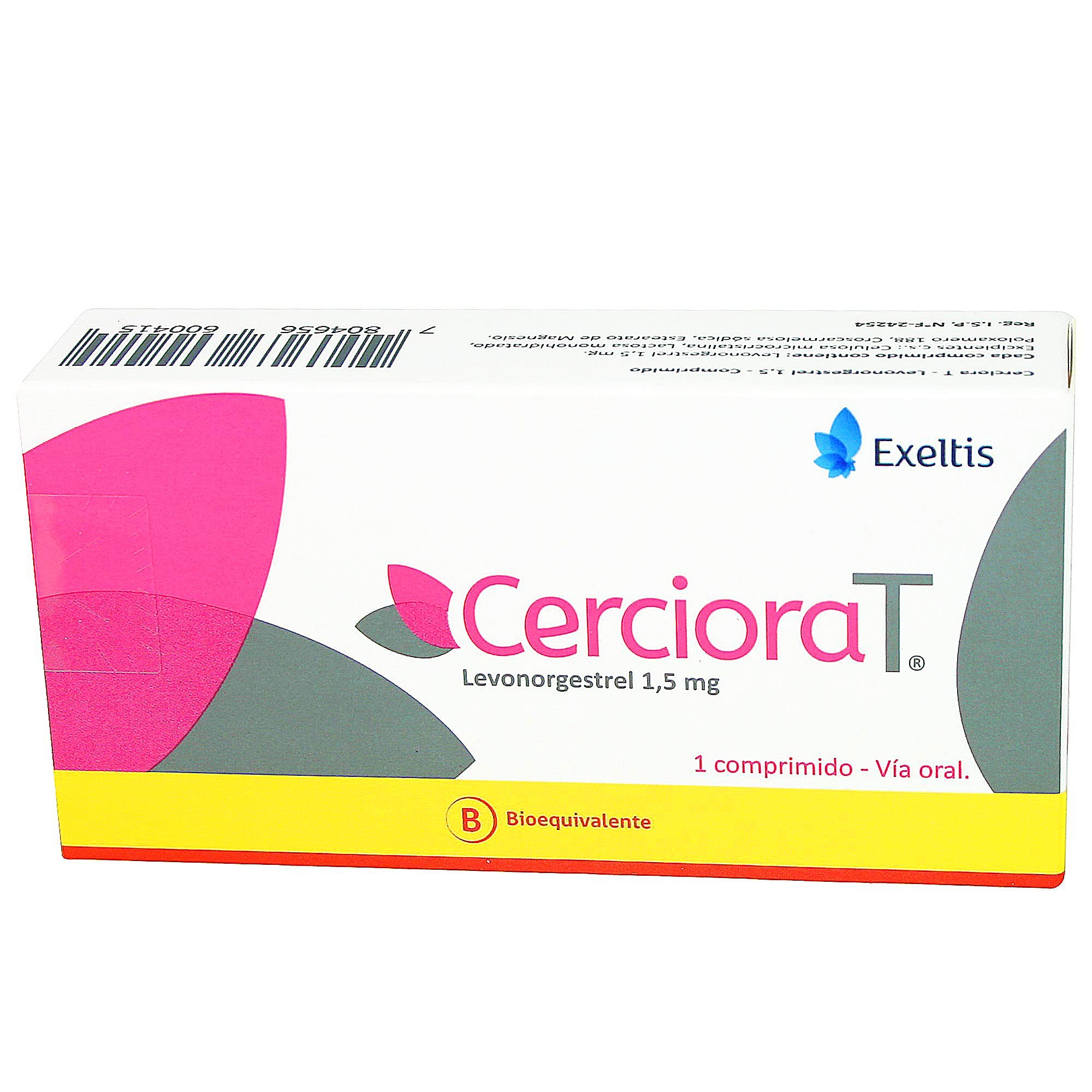 Cerciora T Levonorgestrel 1,5 mg 1 Comprimido