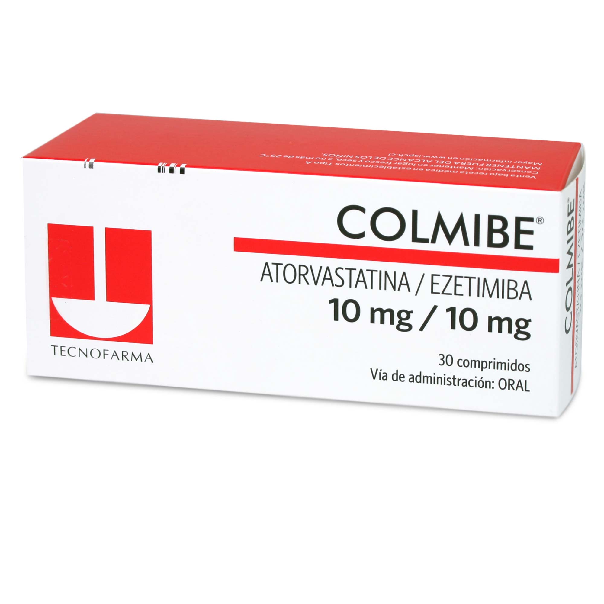 Colmibe Atorvastatina / Ezetimiba 10 mg / 10 mg 30 Comprimidos