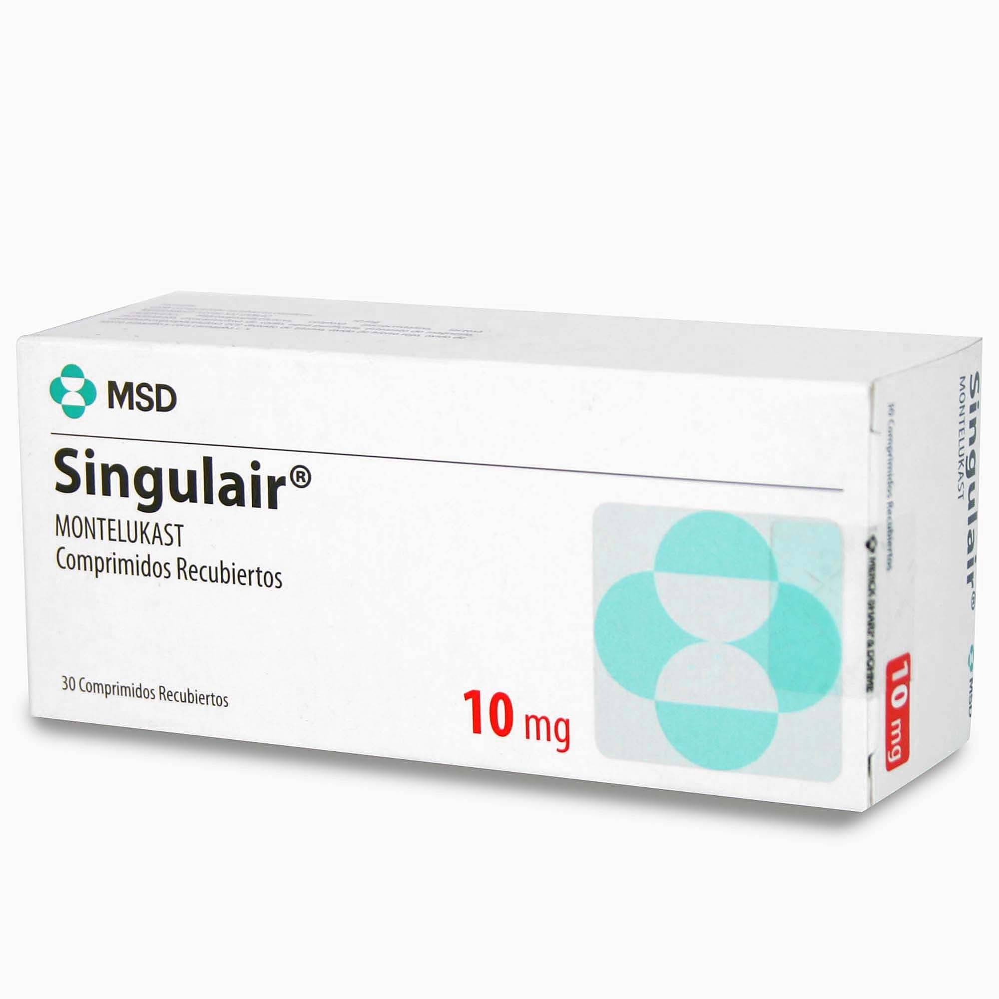 Singulair Montelukast 10 mg 30 Comprimidos Recubierto