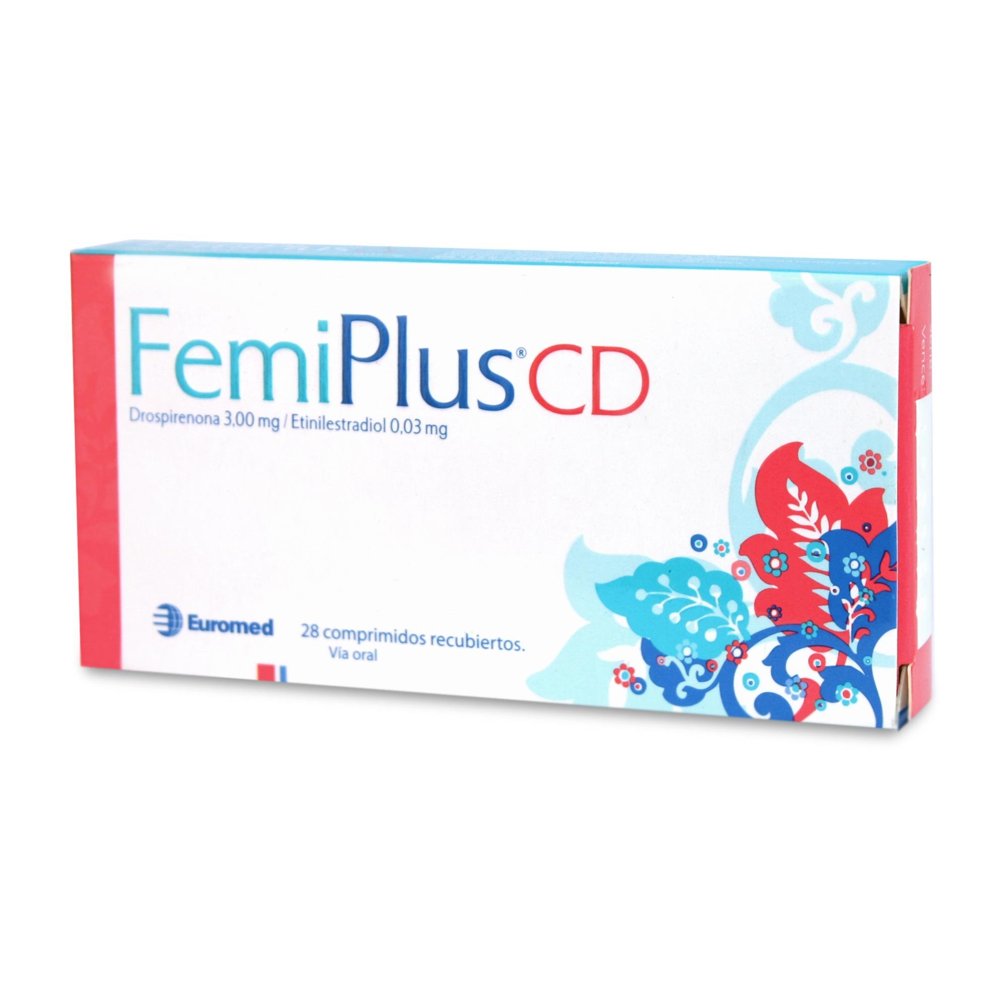 Femiplus CD Drospirenona 3 mg Etinilestradiol 0,03 mg  28 Comprimidos Recubiertos