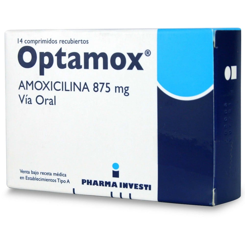 Optamox Amoxicilina 875 mg 14 Comprimidos Recubiertos