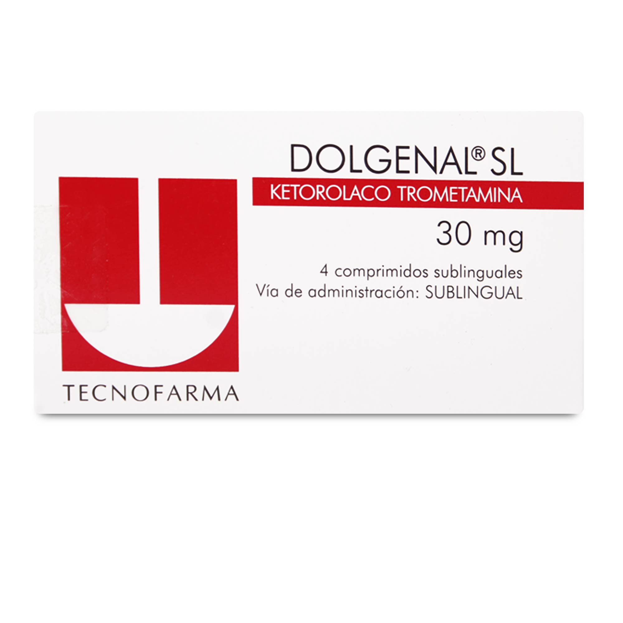 Dolgenal Sl Ketorolaco 30 mg 4 Comprimidos Sub-Lingual