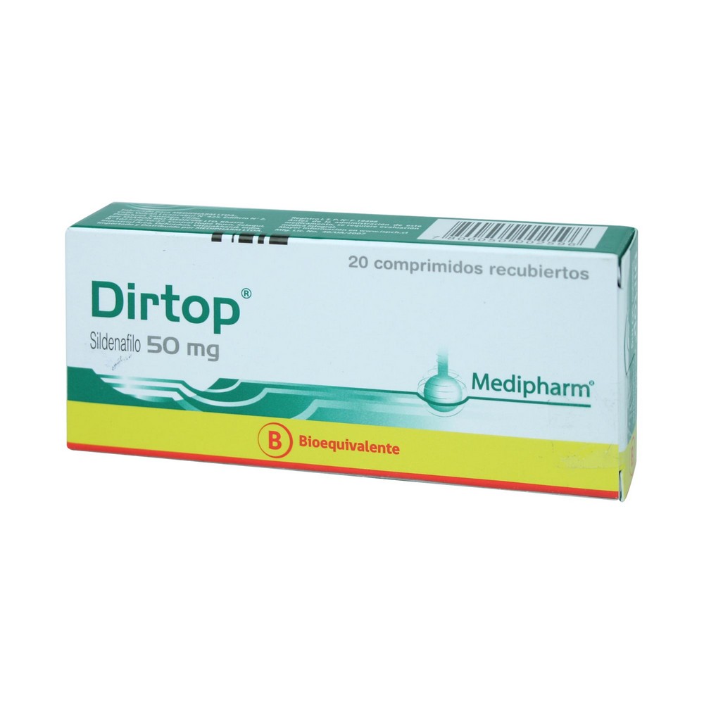 DIRTOP COMPRIMIDOS RECUBIERTOS 50 mg (SILDENAFILO)