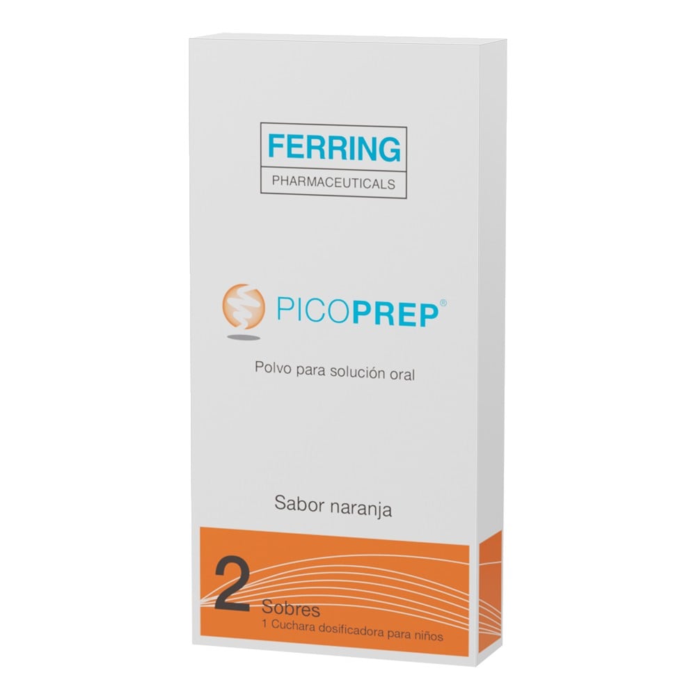 Picoprep Picosulfato Sódico / Óxido de Magnesio / Ácido Cítrico Polvo 2 Sobres sabor Naranja