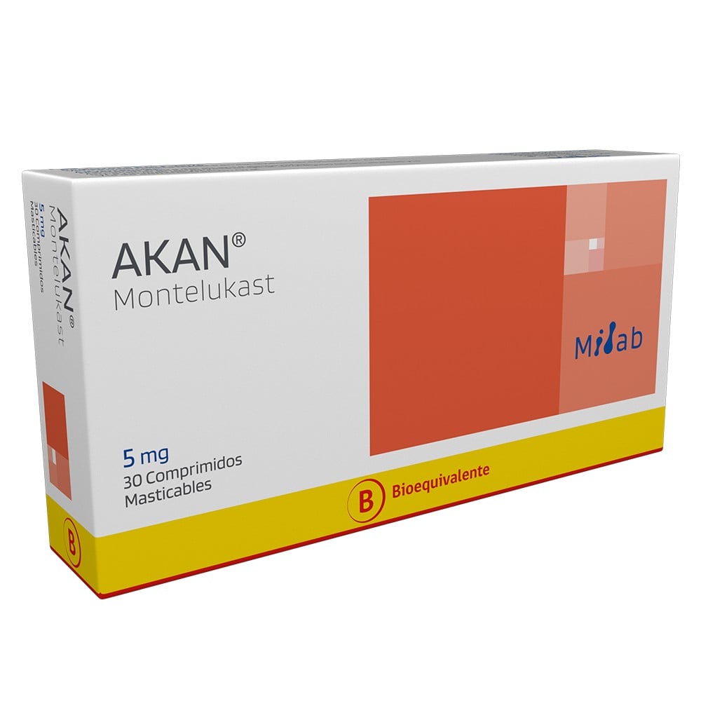 AKAN COMPRIMIDOS MASTICABLES 5 mg (MONTELUKAST)