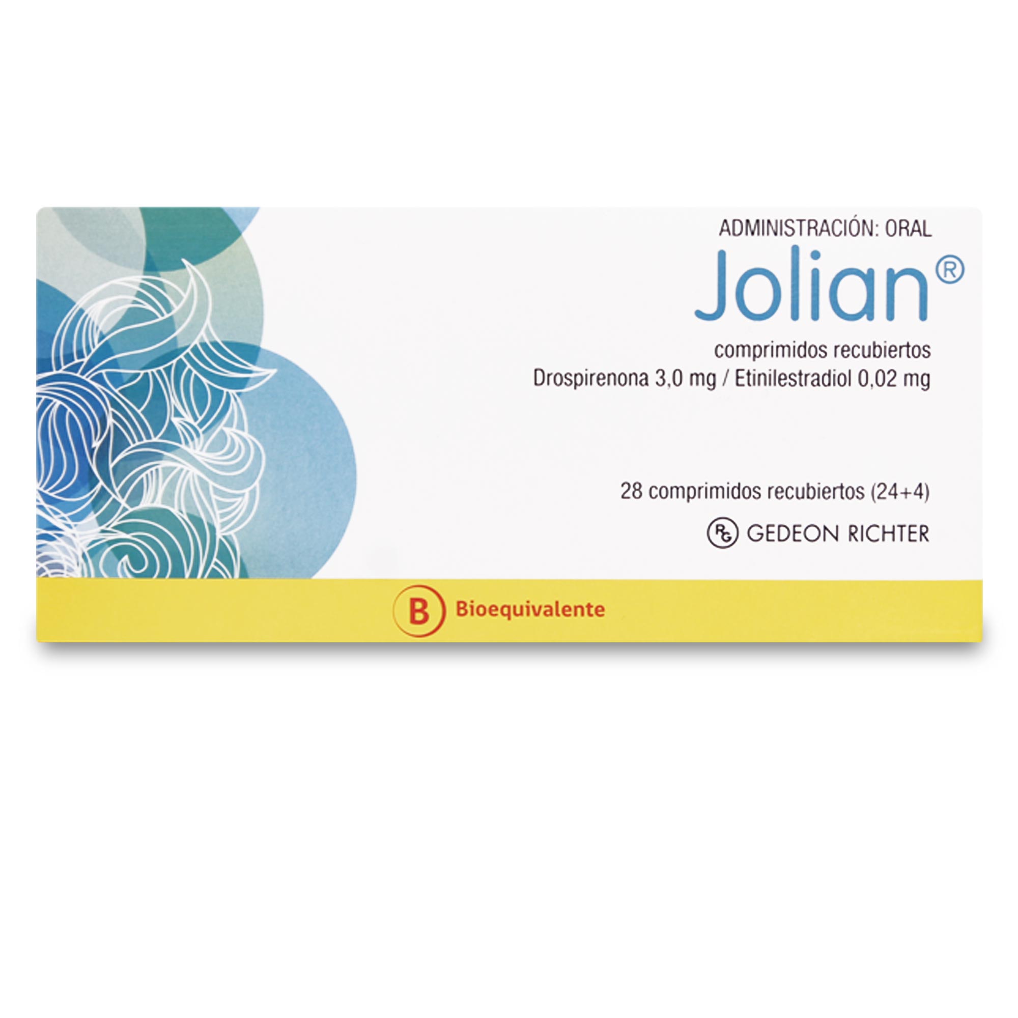 Jolian Drospirenona  3 mg Etinilestradiol 0,02 mg 28 Comprimidos Recubierto