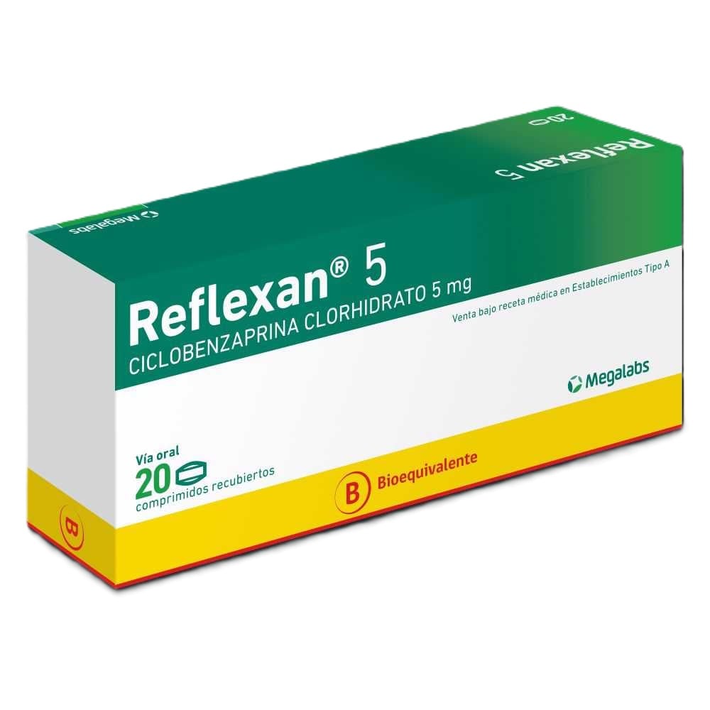 Reflexan Ciclobenzaprina 5 mg 20 Comprimidos Recubierto