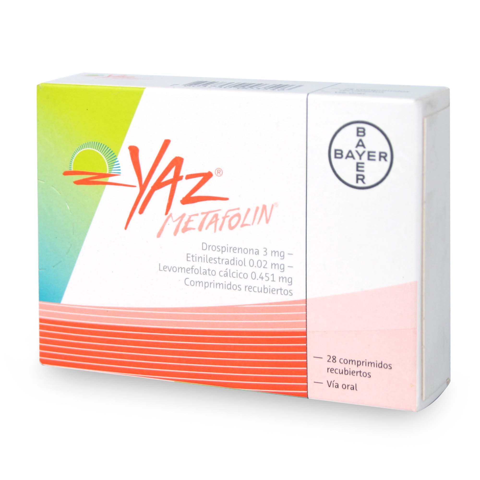 YAZ METAFOLIN COMPRIMIDOS RECUBIERTOS