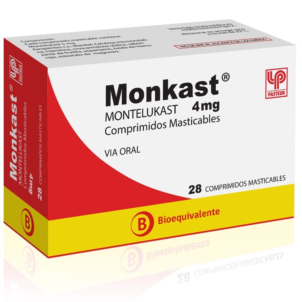 Monkast Montelukast 4 mg 28 Comprimidos