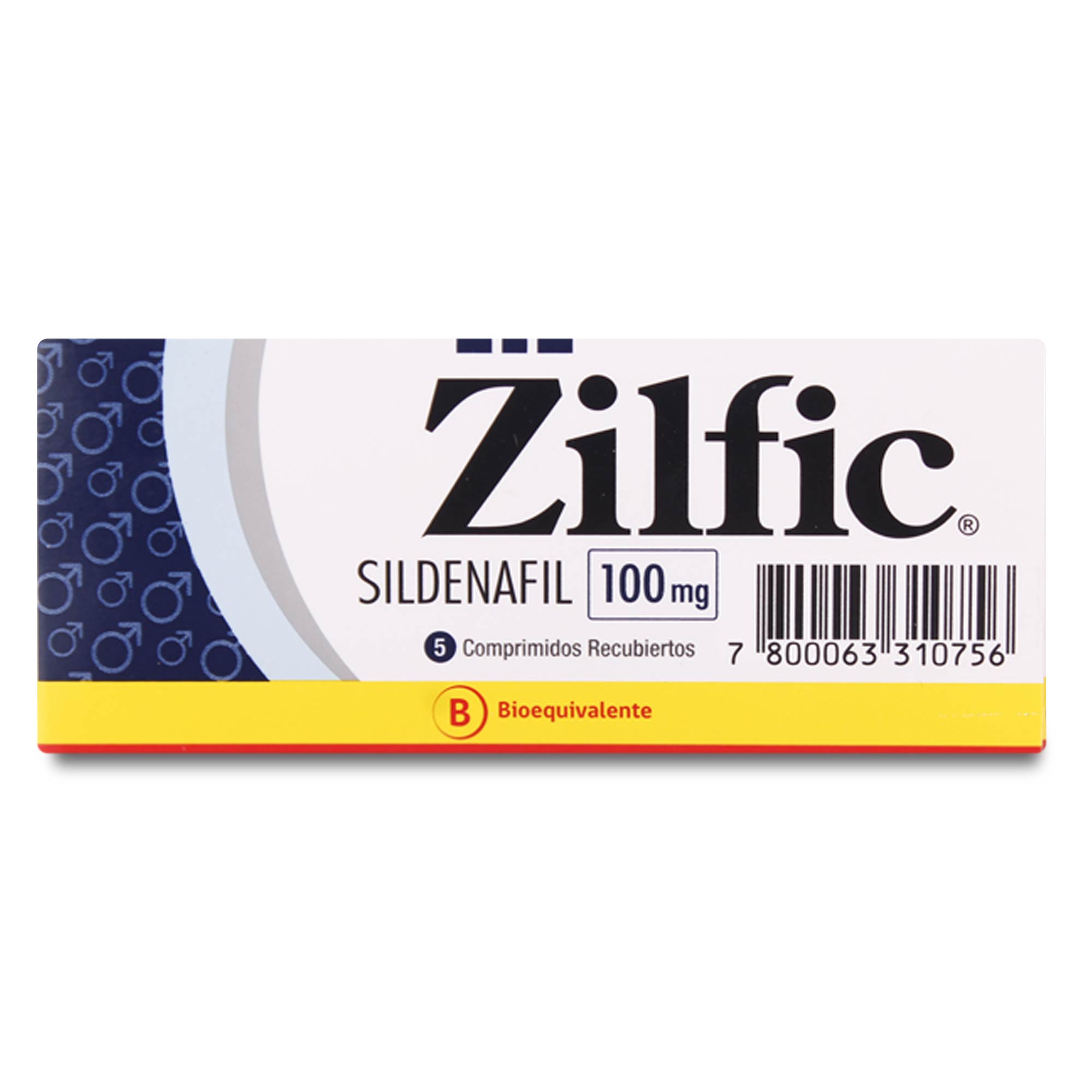 Zilfic Sildenafil 100 mg 5 Comprimidos Recubiertos
