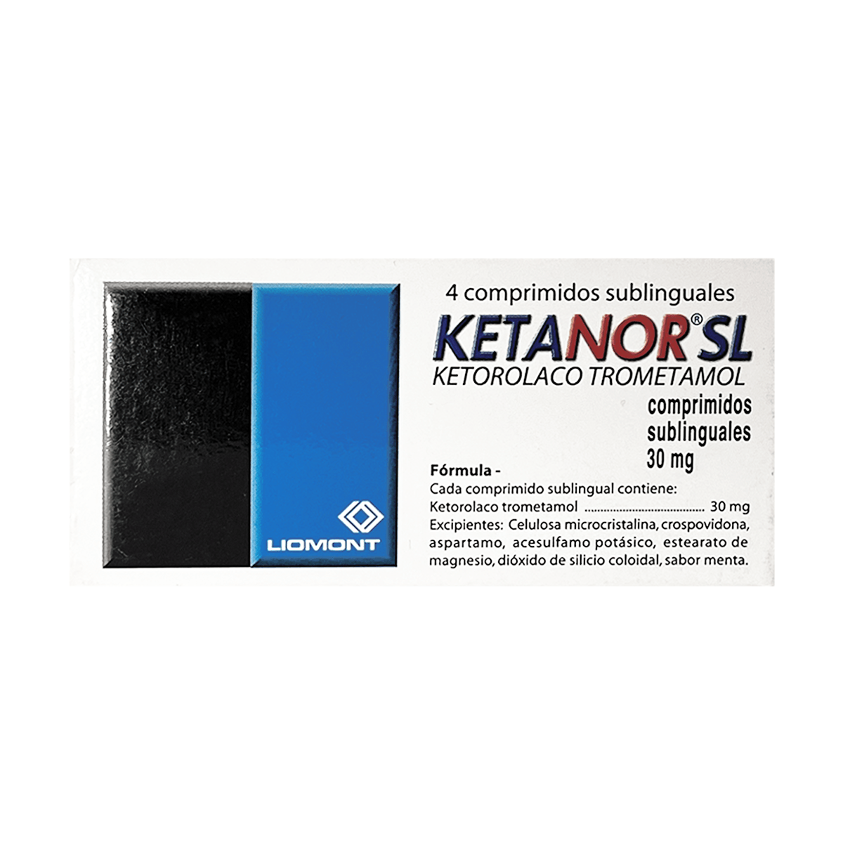Ketanor SL ketorolaco 30 mg 4 comprimidos sublingüales