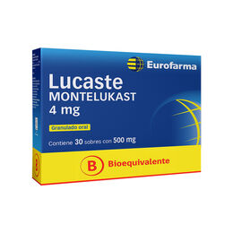 LUCASTE GRANULADO ORAL 4 mg EN SOBRES (MONTELUKAST)