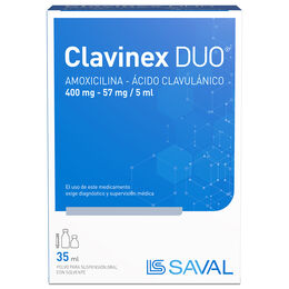 CLAVINEX DUO 40 POLVO PARA SUSPENSIÓN ORAL CON SOLVENTE