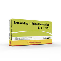 Amoxicilina / Ácido Clavulánico (B) 875/125 14 Comprimidos Recubiertos