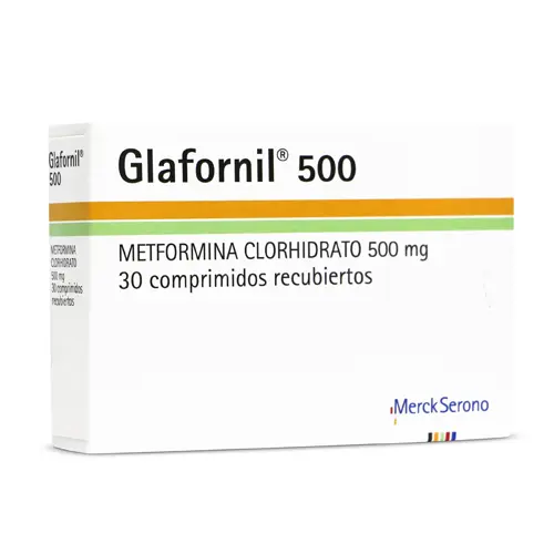 GLAFORNIL 500 COMPRIMIDOS RECUBIERTOS 500 mg (METFORMINA CLORHIDRATO)