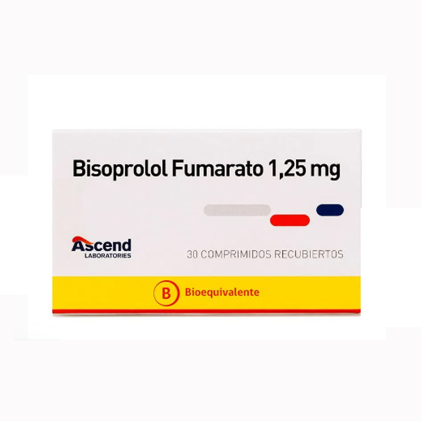 BISOPROLOL COMPRIMIDOS RECUBIERTOS 1,25 mg