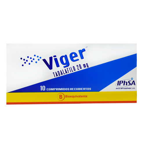 Viger Tadalafilo 20 mg x 10 comprimidos