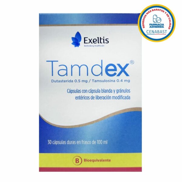 TAMDEX CÁPSULAS CON CÁPSULA BLANDA Y GRÁNULOS ENTÉRICOS DE LIBERACIÓN MODIFICADA
