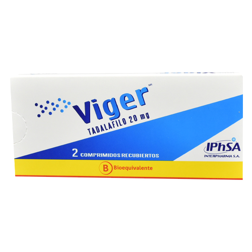 VIGER COMPRIMIDOS RECUBIERTOS 20 mg (TADALAFILO)