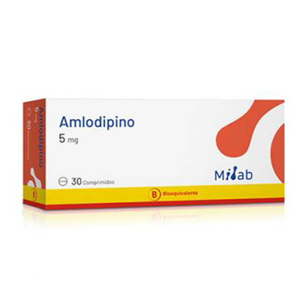 Amlodipino 5 x 60  DESCUENTO caja arrugada Milab