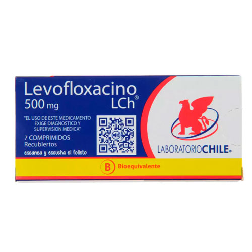 Levofloxacino 500 mg x 7 comprimidos.