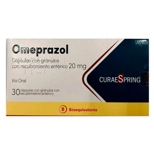 Omeprazol 20 mg x 60 cápsulas con gránulos Curaspring