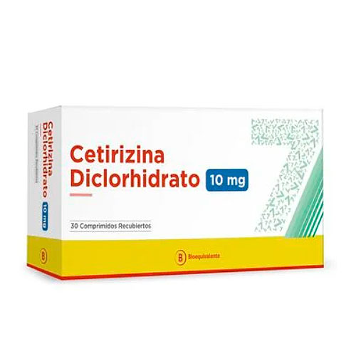 CETIRIZINA DICLORHIDRATO COMPRIMIDOS RECUBIERTOS 10 mg