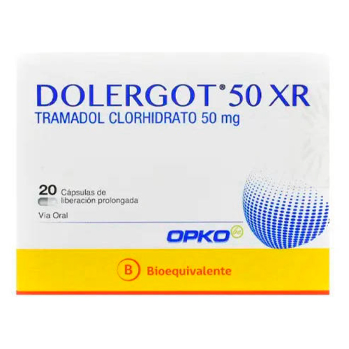 DOLERGOT 50 XR  CÁPSULAS DE LIBERACIÓN PROLONGADA 50 mg (TRAMADOL CLORHIDRATO)