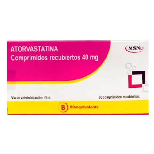 ATORVASTATINA COMPRIMIDOS RECUBIERTOS 40 mg