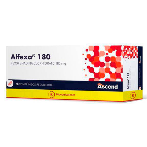 ALFEXA COMPRIMIDOS RECUBIERTOS 180 mg (Fexofenadina clorhidrato)