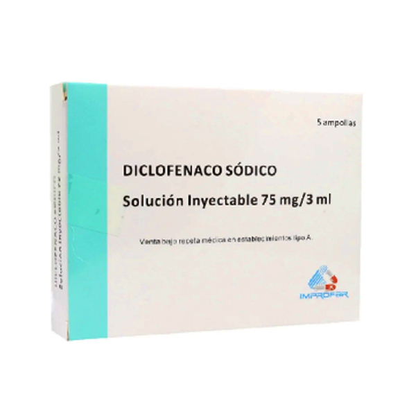 Diclofenaco 75mg Inyectable 5 Ampollas