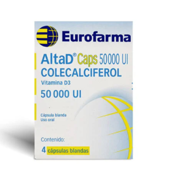 Alta-D 50000 UI X 4 cápsulas blandas