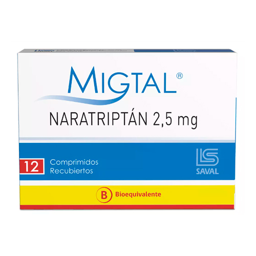 Migtal Naratriptan 2.5mg x 12 Comp. Recubiertos
