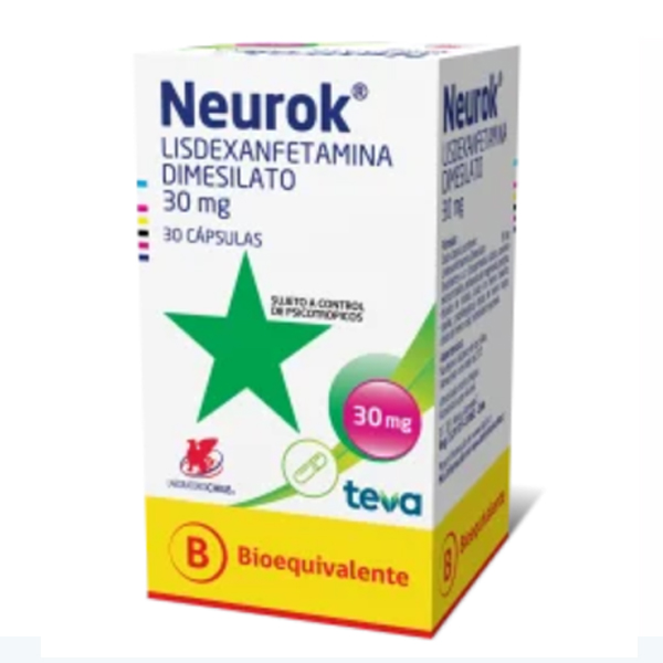 NEUROK CÁPSULAS 30 mg (LISDEXANFETAMINA DIMESILATO)