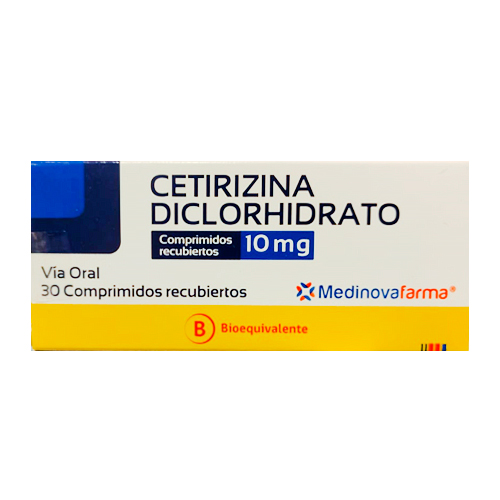 CETIRIZINA DICLORHIDRATO COMPRIMIDOS 10 mg