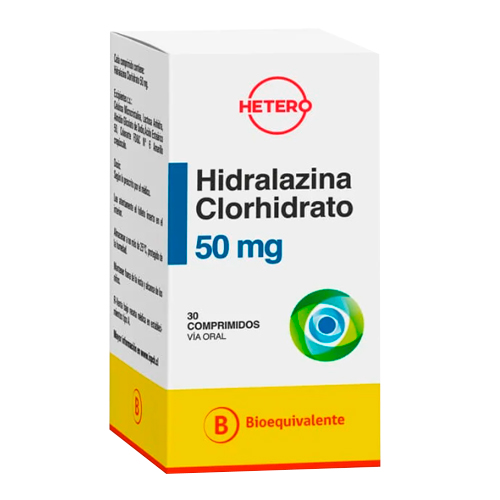 HIDRALAZINA CLORHIDRATO COMPRIMIDOS 50 mg