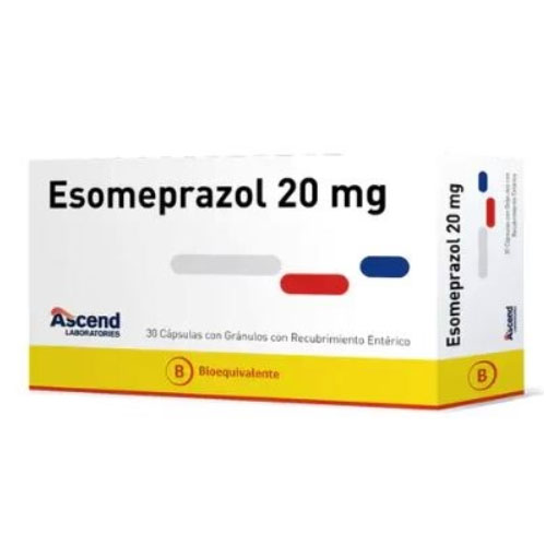 ESOMEPRAZOL CÁPSULAS CON GRÁNULOS RECUBIERTOS GASTRO-RESISTENTES 20 mg